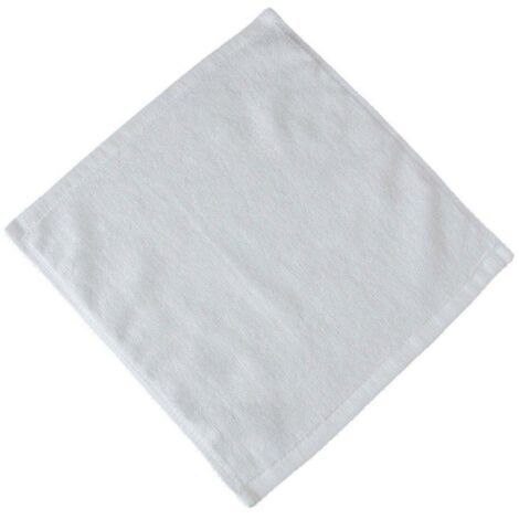 Lot de 6 serviettes de toilette carrées en coton blanc doux, 32 x 32 cm, effet satiné perle, 60 g, idéales pour les hôtels, les salons de beauté et les karaokés. (1/5)