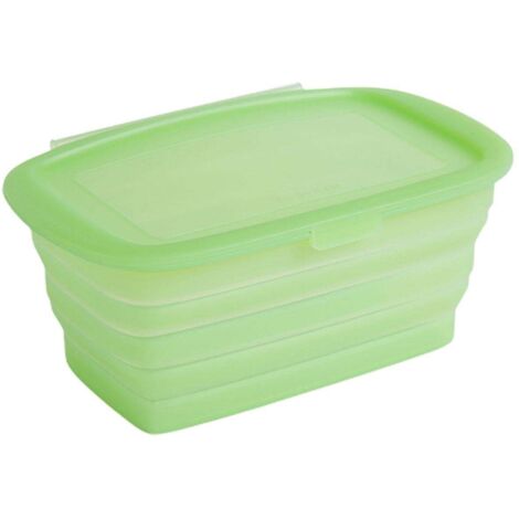 Boîte alimentaire de 1 L avec couvercle hermétique, résistante à la chaleur et au froid, pliable, pour fruits et légumes. (1/5)