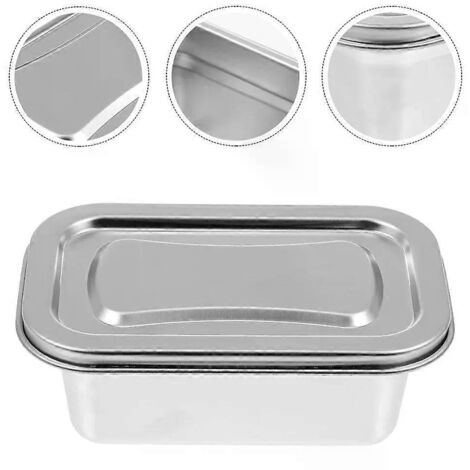 Boîte à glace artisanale, récipient de rangement, boîte de congélation en acier inoxydable