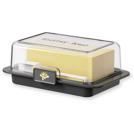 Boîte de rangement pour beurre avec couvercle, boîte à fromage, porte-beurre, récipient de conservation de la fraîcheur au réfrigérateur, boîte à fromage blanche (1/5)