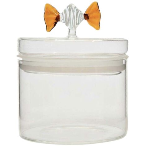 Bocal de conservation en verre transparent pour café en grains, sucre et autres aliments. (1/3)