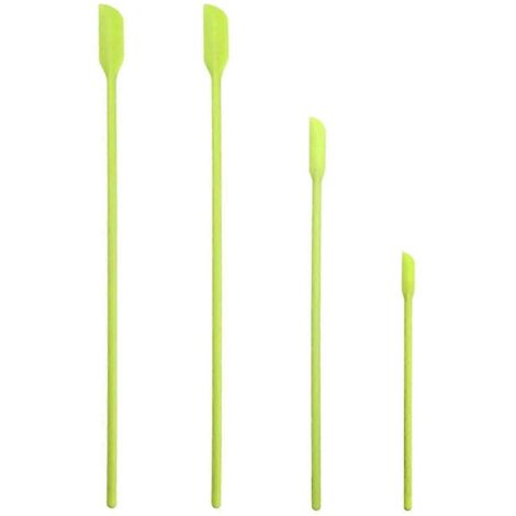 Lot de 4 mini spatules réutilisables en silicone pour la cuisine, idéales pour les pots et le beurre. (1/5)