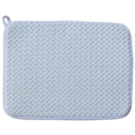 Tapis égouttoir à vaisselle en microfibre, forte absorption d'eau, séchage rapide, trou de suspension, pour évier et plan de travail. (1/5)