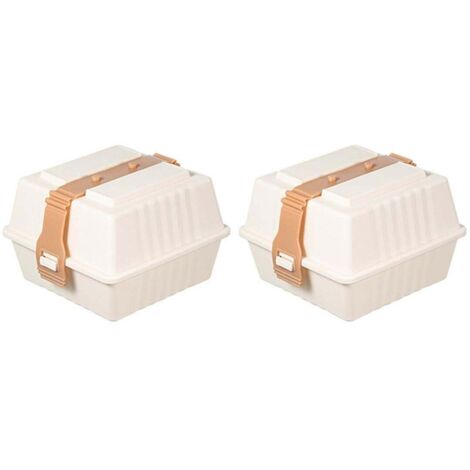 Lot de 2 boîtes à sandwich réutilisables pour le camping et les pique-niques en famille - Boîte à lunch multifonction avec couvercles (1/5)