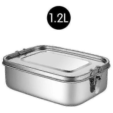 1 boîte à lunch en acier inoxydable de 1200 ml, type Bento... (1/2)