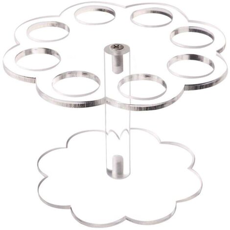 Présentoir à cornets de glace détachable en acrylique à 8 trous pour buffet de mariage, présentoir à cornets gaufrés pour fête (1/5)
