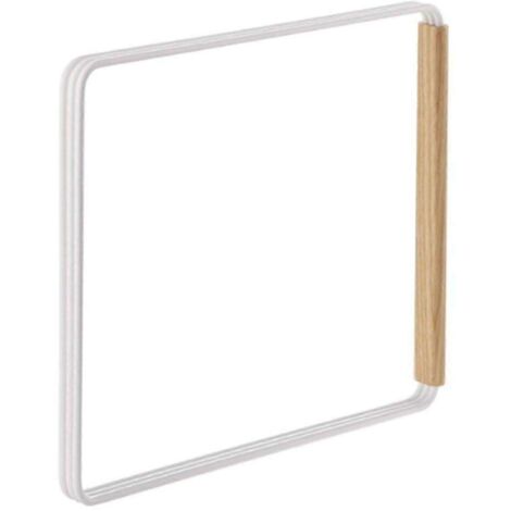 Égouttoir à torchons multifonctionnel sans perçage, support pliable à 3 bras pour plan de travail de cuisine, blanc (1/5)