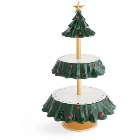 Présentoir à fruits de Noël en forme d'arbre, distributeur de desserts, décoration en résine pour les fêtes (1/5)
