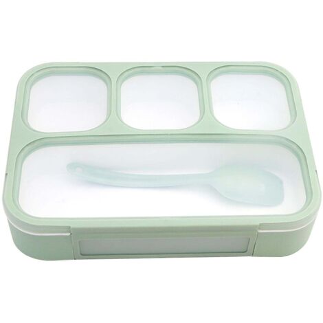 boîte bento de 1000 ml, étanche, à plusieurs compartiments, en polypropylène (PP), pour une bonne étanchéité des aliments en extérieur. (1/5)