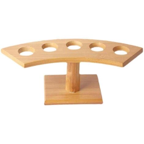 Présentoir à cornets de glace multi-trous, porte-rouleaux de sushi multifonctionnel en bois, présentoir à cornets de glace de bureau (1/2)