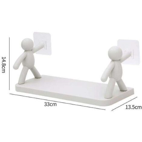 Étagère murale sans perçage Villa pour salle de bain et cuisine, design design, organisateur de rangement mural (1/5)