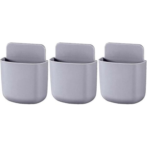 Support mural de rangement pour téléphone portable, idéal pour la maison, le bureau et les fournitures scolaires (lot de 3). (1/5)