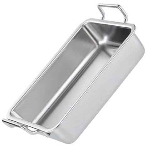 Plateau de service antiadhésif multifonctionnel rectangulaire en acier inoxydable pour la cuisine (1/5)