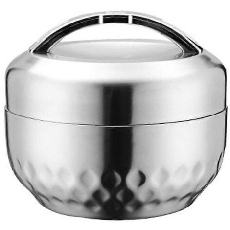 Boîte à lunch double compartiment isotherme, boîte à lunch portable de type bento, en acier inoxydable robuste et durable. (1/5)