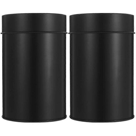 Lot de 2 boîtes à thé en fer-blanc avec couvercles hermétiques, pour le rangement du thé en vrac. (1/3)