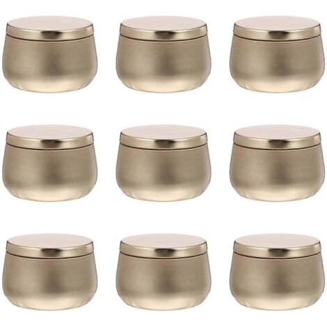 Lot de 9 couvercles pour bocaux à aliments secs, bocaux pour la fabrication de bougies, bocaux pour thé en vrac (1/2)