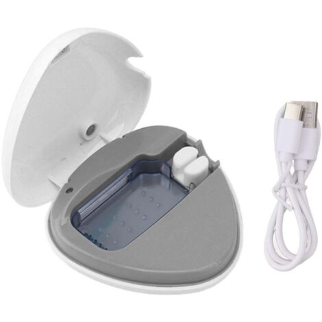 Stérilisateur de brosses à dents portable rechargeable avec étui de voyage et de maison blanc (1/5)