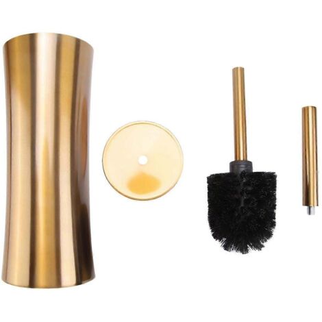 Brosse de toilette dorée à long manche, kit de nettoyage de salle de bain, outil de nettoyage AC (1/5)