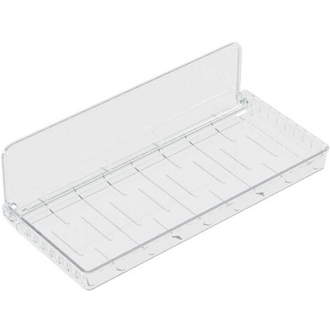 Étagère murale pliante transparente sans perçage, grande capacité, robuste, pliable et flottante, idéale pour la salle de bain. (1/5)