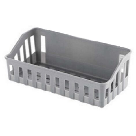 Étagère murale de salle de bain multifonctionnelle avec panier de rangement pour articles de toilette et brosses à dents, avec compartiments pour cosmétiques. (1/5)