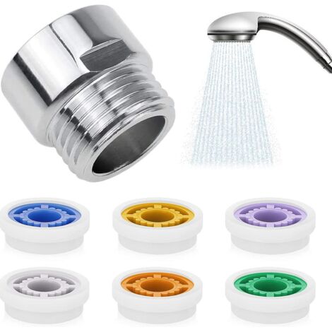 Limiteur de débit de douche avec filetage de 1/2 pouce, économiseur d'eau pour pommeau de douche, limiteur de puissance pour cuisine et salle de bain (1/4)