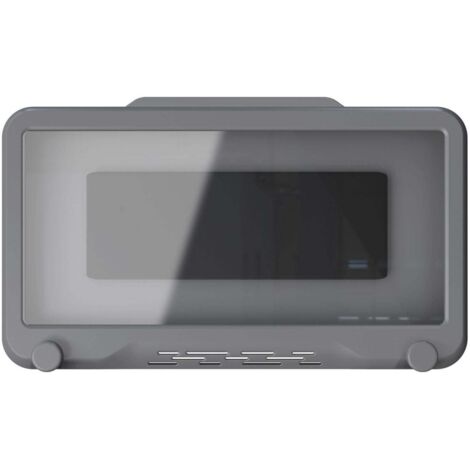 Étui étanche pour téléphone portable, support de douche, fixation murale, rotation à 360°, écran tactile, gris, idéal pour la salle de bain et la cuisine. (1/4)