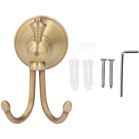 Crochets porte-serviettes vintage, patères de salle de bain, crochets pour peignoirs, fixations murales robustes en cuivre et acier inoxydable pour intérieur (1/5)