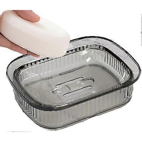 Porte-savon double couche pour lavabo, cuisine, douche, camping, salle de sport, voyages (1/5)
