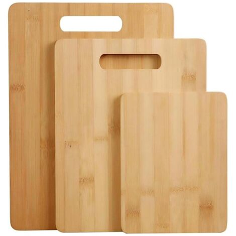 Ensemble de 3 planches à découper carrées en bois pour la cuisine, pour la maison et les aliments, 4,62 (8) (1/5)