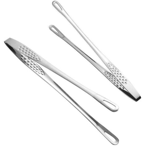 Pince de cuisine droite en acier inoxydable 24/28 cm pour barbecue et grillades (24 cm) (1/5)