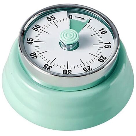 Minuteur analogique visuel 60 minutes, compte à rebours, horloge, outil de cuisine vert, pour la gestion du temps (1/5)