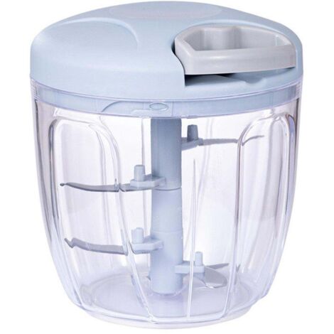 Hachoir à viande manuel 900 ml, presse-ail rotatif, broyeur, hachoir à viande bleu (1/5)