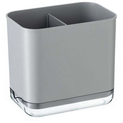 Égouttoir à couverts multifonctionnel, boîte de rangement, égouttoir à cuillères gris (1/5)