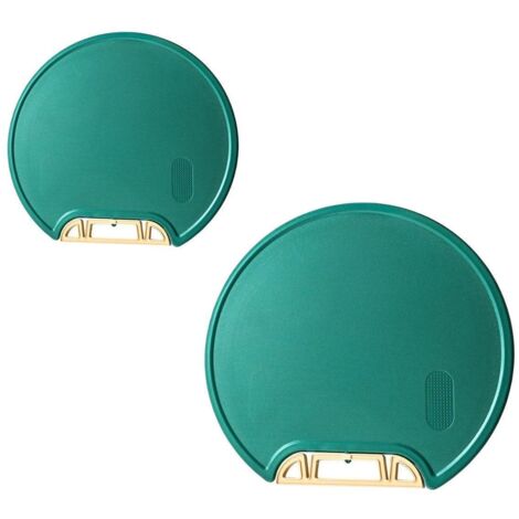Planche à découper ronde en plastique vert pour la cuisine, outil de découpe alimentaire ménager de 31 cm (1/5)