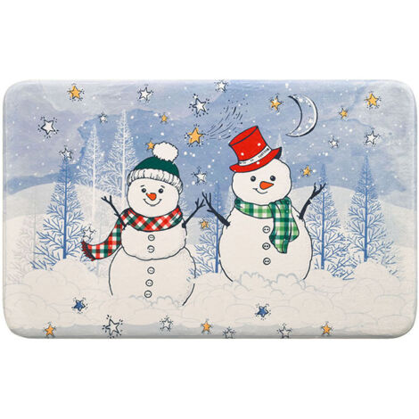 Tapis de sol Père Noël, tapis de sol anti-salissures, tapis de bain, tapis de chambre de Noël antidérapant et ultra-absorbant - 50 x 80 cm (1/5)
