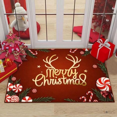 Tapis d'entrée de Noël avec motif de nain de dessin animé 2 (1/5)