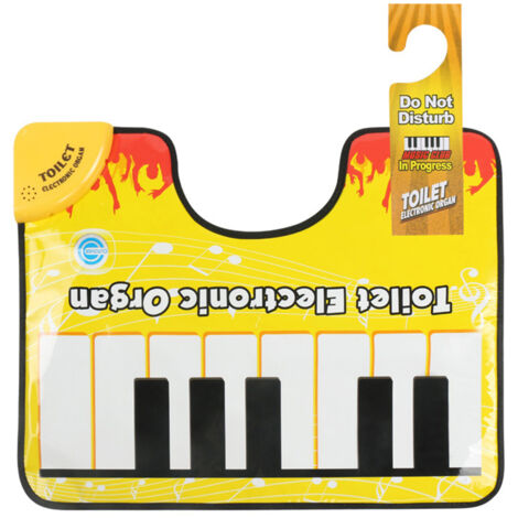 Tapis de salle de bain musical avec piano intégré, pour s'amuser à taper du pied (jaune). (1/5)