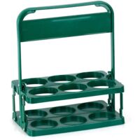 Porte-bouteilles pliable à 6 trous, porte-bouteilles portables pour barbecue et fêtes, panier de rangement pour la cuisine.
