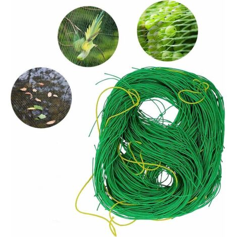 Filet pour plantes - 1,8 m x 2,7 m - Filet de soutien pour jardin, serre de jardin, concombre, tomates, tuteurs pour plantes grimpantes, accessoires de serre, filet de jardin. (1/5)