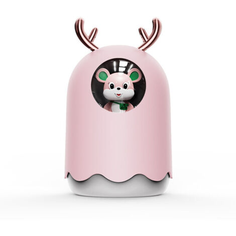Humidificateur bebe,Humidificateur d'air Maison,Humidificateurs d'air bébé Silencieux Ultrasons,USB Portable humidificateur 7 Couleurs Veilleuse Lumière,   (300ml Rose) (1/5)
