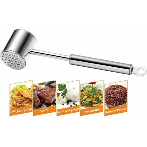 Hachoir à Viande Robuste Marteau Double Face en Acier Inoxydable, Hachoir à Viande, Marteau à Viande Double Face, Hachoir à Viande en Acier Inoxydable (1/5)