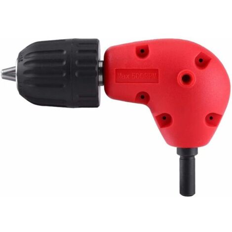 Mandrin de Perçage Adaptateur de Perceuse à Dégagement Rapide électrique à Angle Droit Tige Ronde sans Mandrin, (1/5)