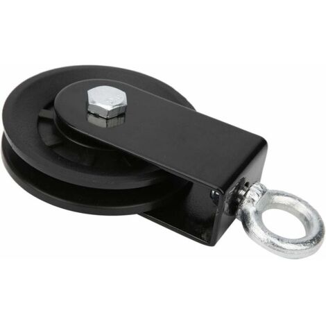 Poulie de Levage de roulement Roue silencieuse silencieuse pour Le Bloc de poulie Simple de Remise en Forme   (Noir) (1/5)