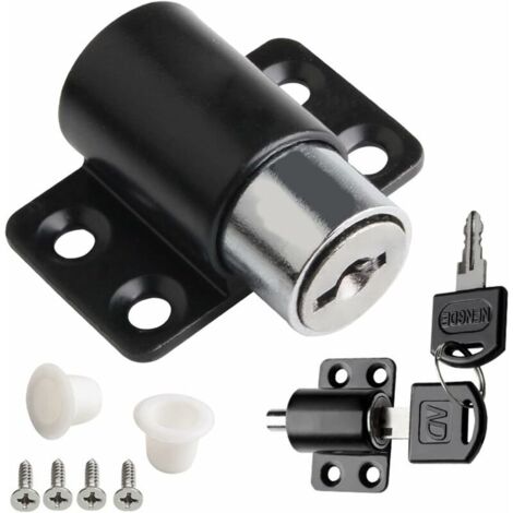 Noyau de serrure de porte coulissante,Verrou de Sécurité Porte Fenêtre, Cylindre de Serrure Cylindrique, pour Coulissante Placard, Limite Restricteur Serrures pour Bebe, Même clé 2 Pièces (No