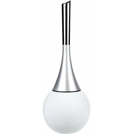 38 14cm Brosse de Toilette en Acier Inoxydable Sanitaire Brosse WC Kit (Blanc)