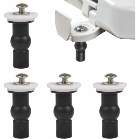 Abattant WC Vis fixation de abattant de cabinet d'aisance Fixations pour toilette wc universelles Écrous supérieurs salles de bains Fixation de rechange lunette WC   4 pièces (1/5)