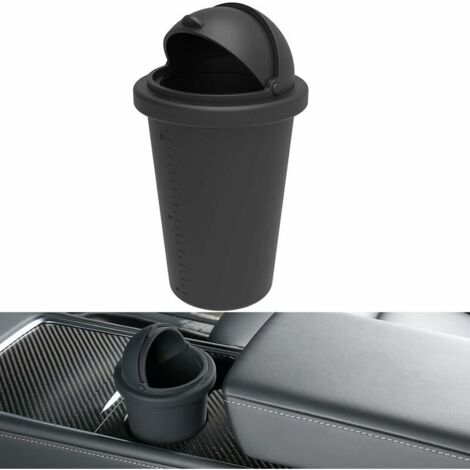 Voiture poubelle de voiture en silicone avec couvercle pour porte de voiture portable convient pour console porte gobelet Maison ou bureau (1/5)