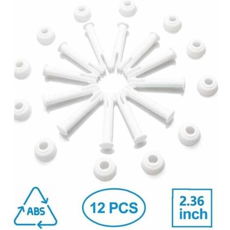 Pièce de rechange de piscine 12 pièces 2.36in (blanche) (1/5)