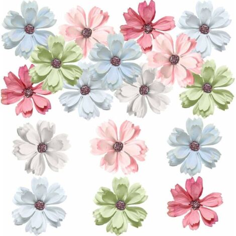 Fleurs Artificielle Multicolore Fleur Faux Capitules Tete Plante Artificielle Decoration Tête Marguerite Artificielle 60 Pièces (1/5)