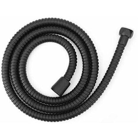 1.5 m Tuyau de Douche Noir Mat Haute Pression en Acier Inoxydable 360 pivotant Tuyau Flexible Accessoire de Salle de Bain pour Pomme de Douche à Main (1/5)
